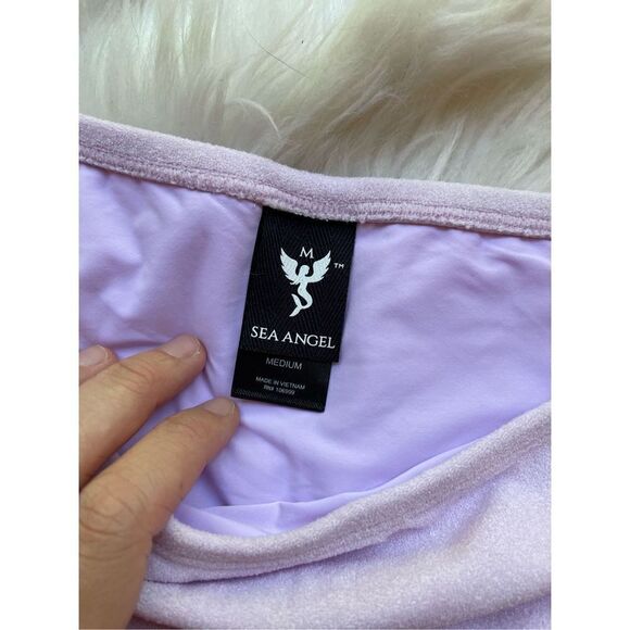 Sea Angel soft fuzzy high waist bikini bottoms NWOT pink size M - Picture 3 of 4